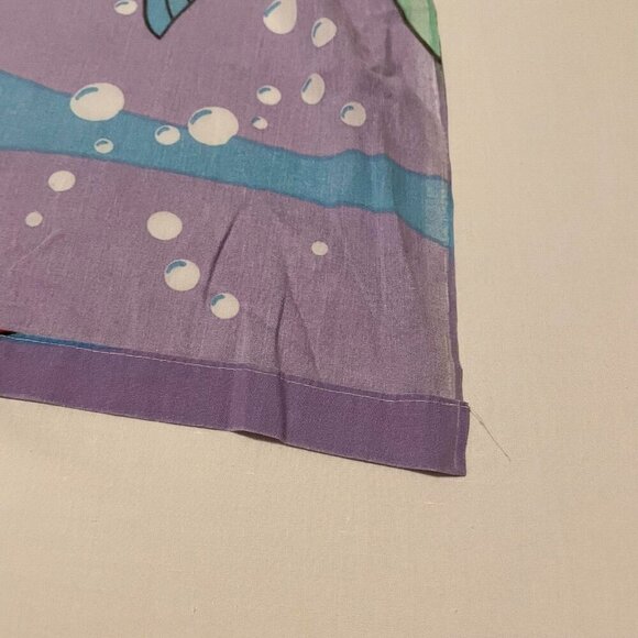 Vtg Disney The Little Mermaid Double Full Flat Sheet Ariel Flounder Sebastian - Picture 10 of 15